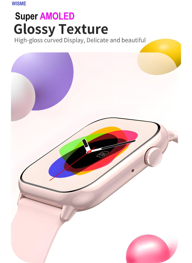WISME Series 10 Smart Watch with Super AMOLED Display & 5 Straps – Bluetooth Calling, Fitness Tracking, Smart Notifications - Image 3