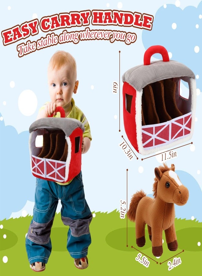 LaRandom 6 Pcs Horses Stuffed Animal Set 5 Small Cute Baby Plushie with Horses Barn Soft Cuddly Farm Animal Gifts for Kids Christmas Birthday Bag Stuffings Decoration Farm Theme Party Favors - Image 3