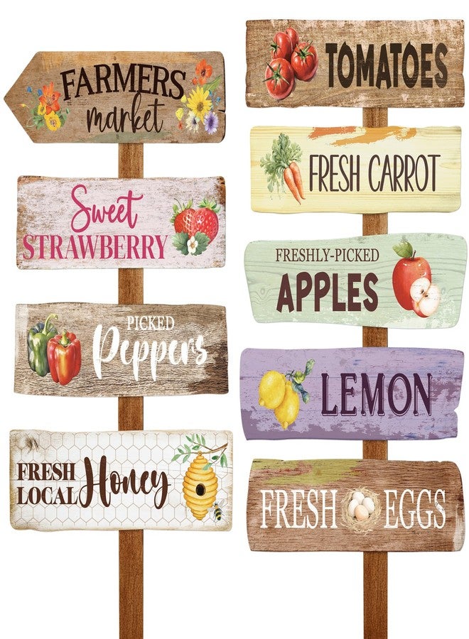 Kriyokiaa Farmers Market Decor, 9 PCS Farmers Market Party Sign Decor with Fresh Produce Prints, Perfect for Locally Grown Baby Shower Decorations Farm Stand Supplies, Off the Market Bridal Shower - Image 1