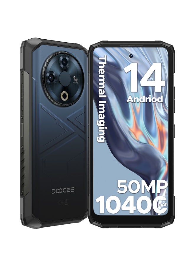 DOOGEE Fire 6 Rugged Smartphone (2025), Thermal Imaging Rugged Phone Android 14, 10400mAh Battery, 16GB+256GB/2TB, 50MP+8MP Cameras, 6.56" HD+ IPS Display, Triple Card Slot / Side Fingerprint / Face Unlock / OTG / GPS/NFC - Image 1