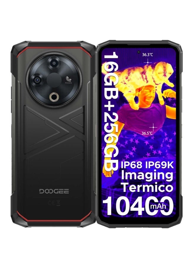 DOOGEE Fire 6 Rugged Smartphone (2025), Thermal Imaging Rugged Phone Android 14, 10400mAh Battery, 16GB+256GB/2TB, 50MP+8MP Cameras, 6.56" HD+ IPS Display, Triple Card Slot / Side Fingerprint / Face Unlock / OTG / GPS/NFC - Image 1
