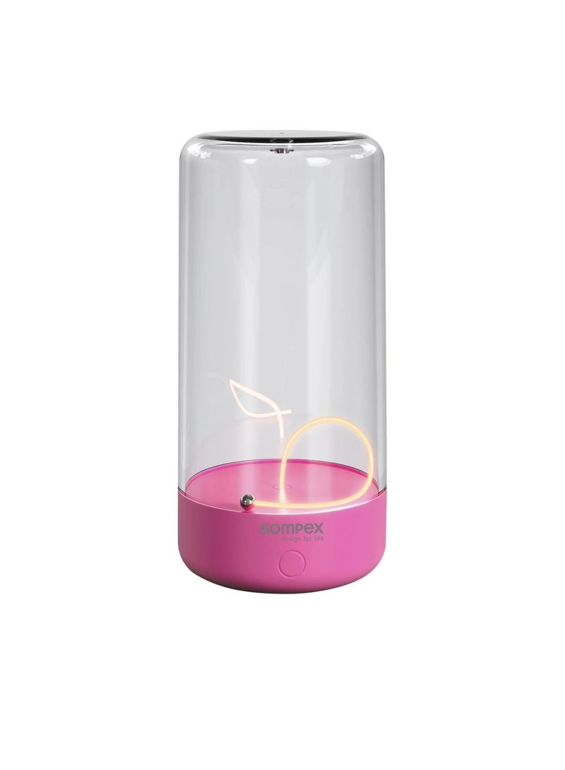 Sompex Pulse Compact Rechargeable Table Lamp | Sleek & Portable LED Light | IP54 (water-resistant) | Brightness memory function | Indoor & Outdoor Use | 3 warm light | 14.5 cm Height - Neon Pink - Image 3