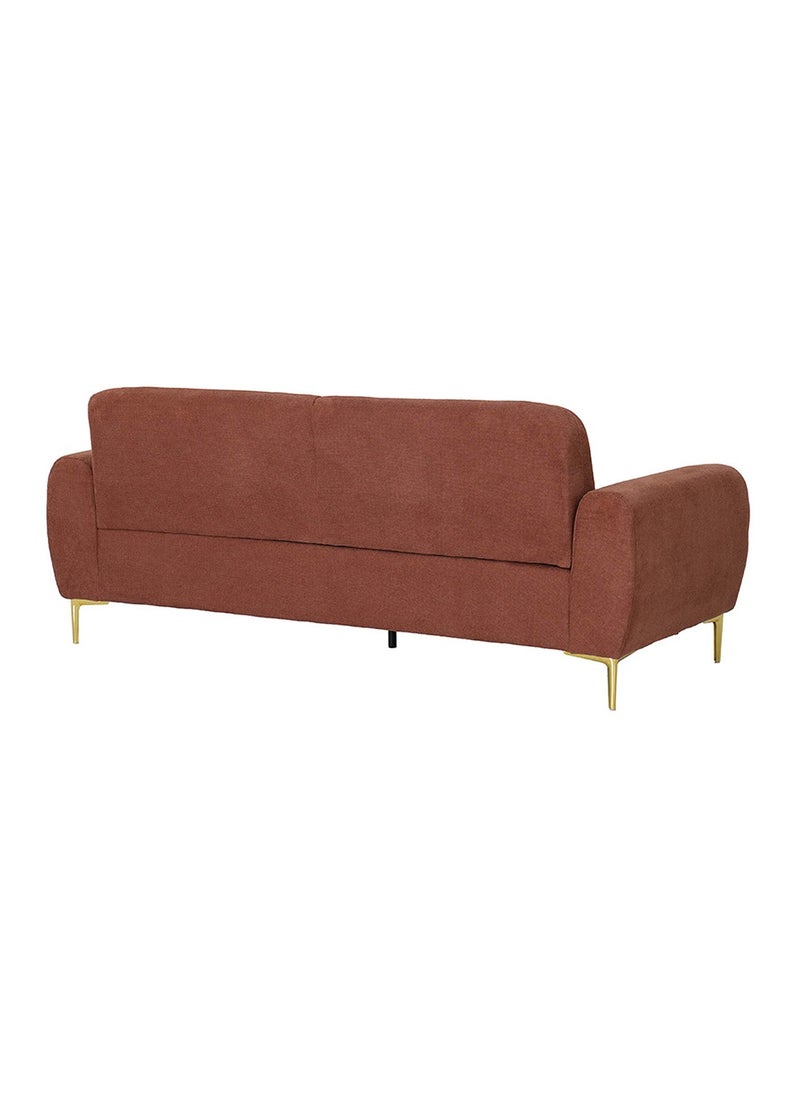 ROYALOAK Alvin 3-Seater Sofa – Brown Fabric Upholstery | Pocket Spring Cushions | Modern Sofa for Living Room | Includes 2 Pillows | Comfortable & Durable | 198cm Wide  - Image 3