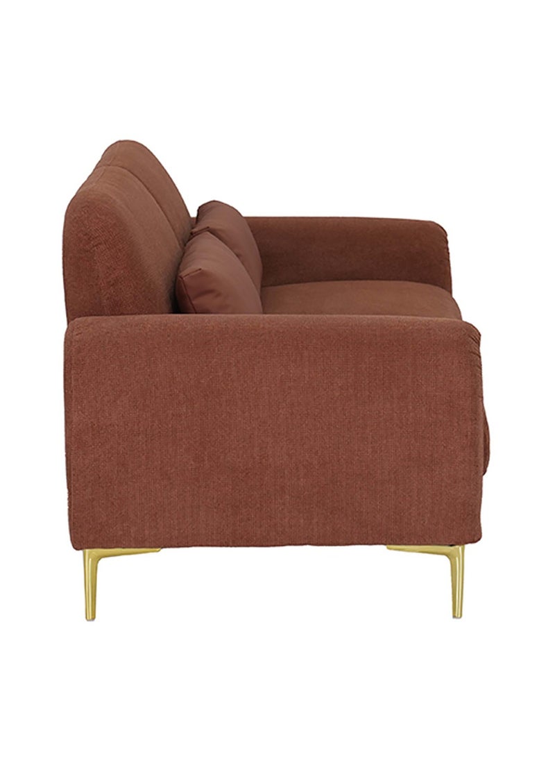 ROYALOAK Alvin 3-Seater Sofa – Brown Fabric Upholstery | Pocket Spring Cushions | Modern Sofa for Living Room | Includes 2 Pillows | Comfortable & Durable | 198cm Wide  - Image 4
