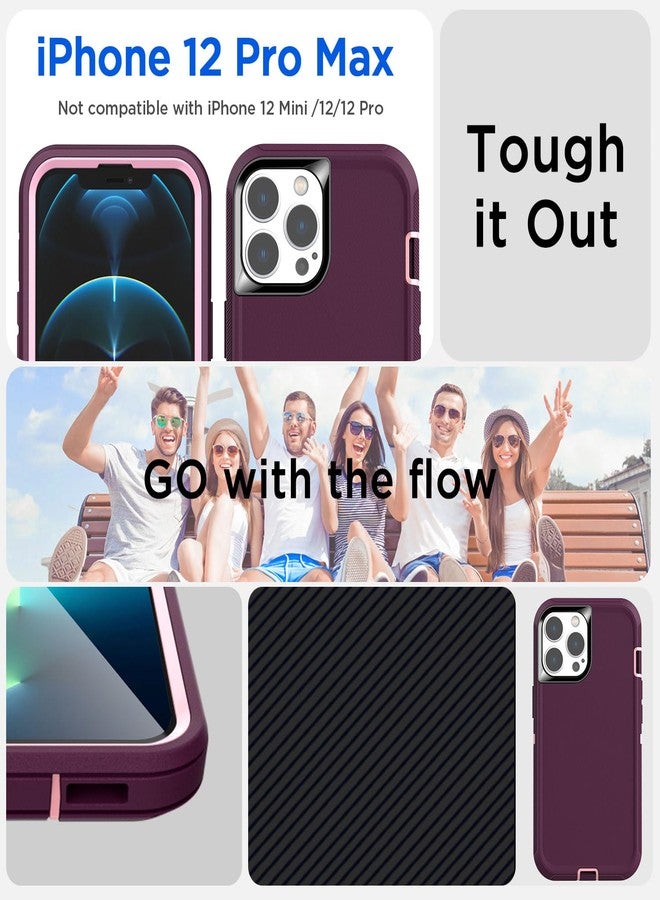 ايه اي كيس جراب AICase لهاتف iPhone 12 Pro Max (6.7 بوصة) شديد التحمل، يوفر حماية كاملة ضد السقوط، مقاوم للصدمات والغبار، بتصميم عسكري متين، مناسب لهاتف iPhone 12 Pro Max 6.7 بوصة. - Image 2