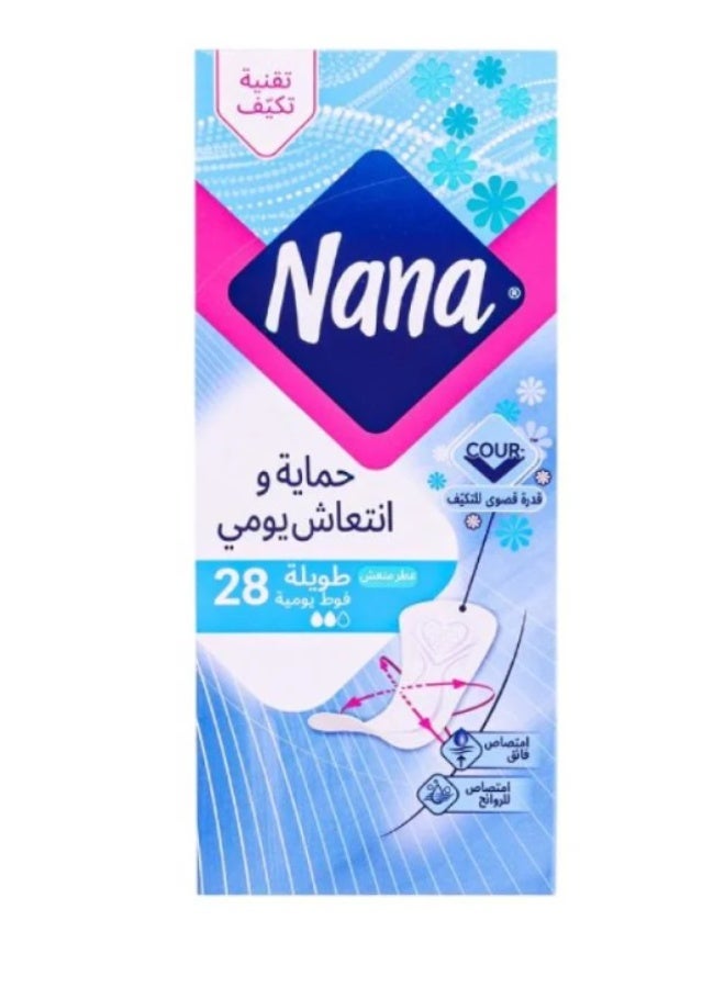 نانا فوط يومية معطرة طويلة للحماية والانتعاش من نانا – 28 فوطة - Image 1