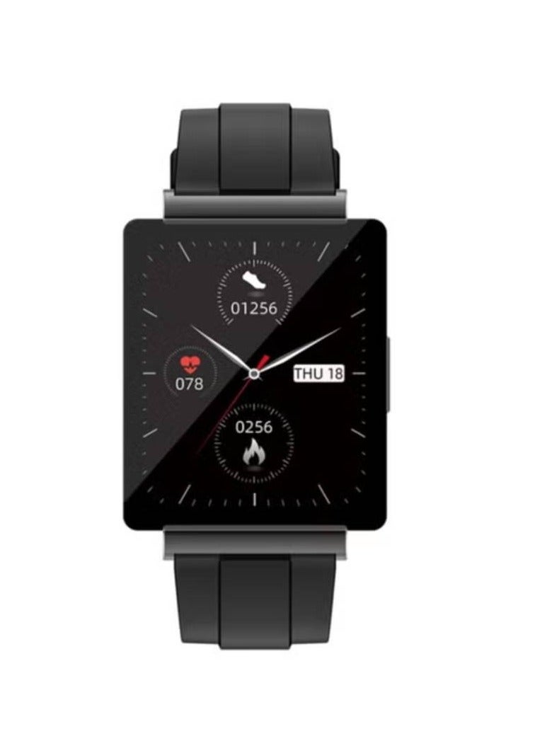 AROAQ KS01 Smart Watch 1.85 Inch Fitness Tracker with Blood Glucose Blood Pressure Oxygen Detection Heart Rate Sleep Monitor IP67 Waterproof Compatible with Android iOS Black  - Image 4