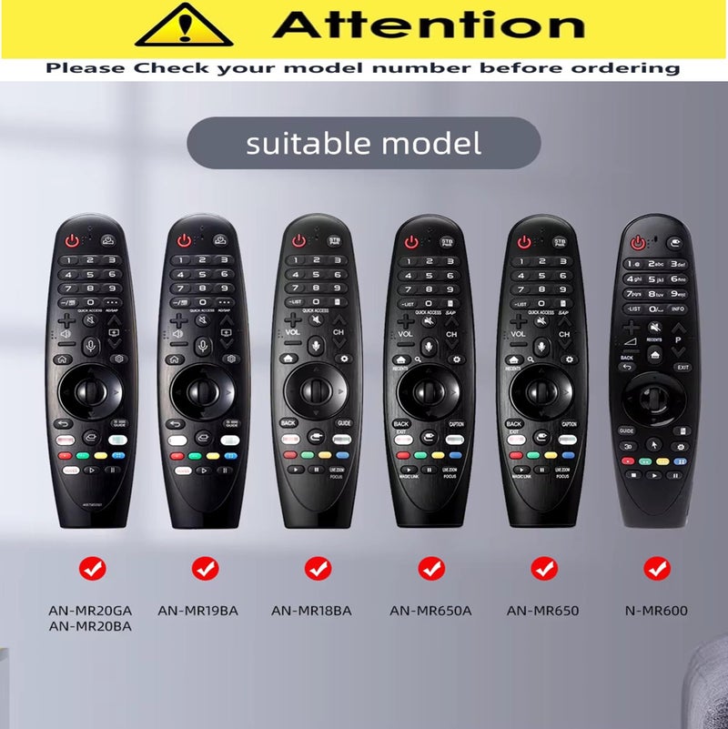 Wisely Silicone TV Remote Case - Compatible With LG Magic Remote AN-MR19BA & AN-MR600 MR20 - Washable Case With Loop - Image 2