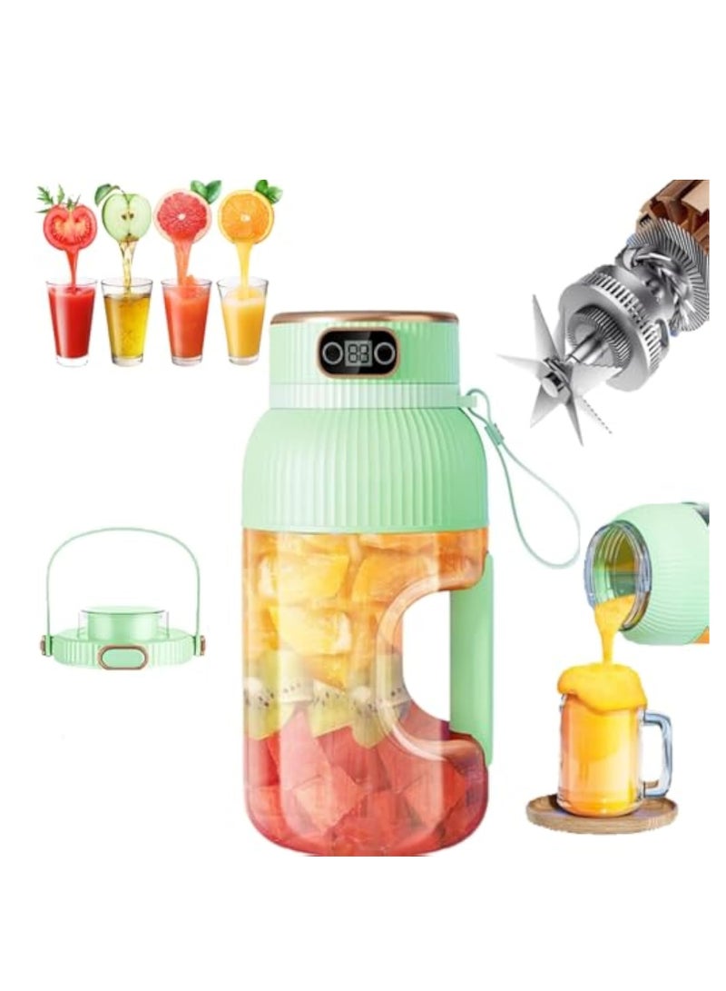 KASTWAVE Portable Blender, Portable Juicer with Digital Display, Personal Blender, Multifunctional Travel Cup for Shakes & Smoothies, BPA Free, Type-C USB Rechargeable, Green  - Image 1