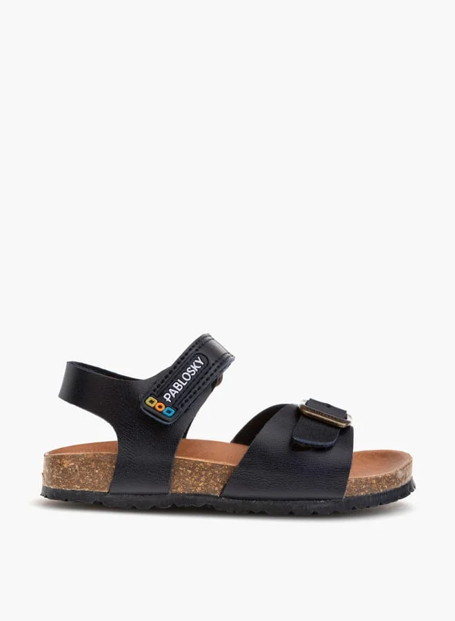 Pablosky Boys Sandals With Buckle Accent And Hook & Loop Closure