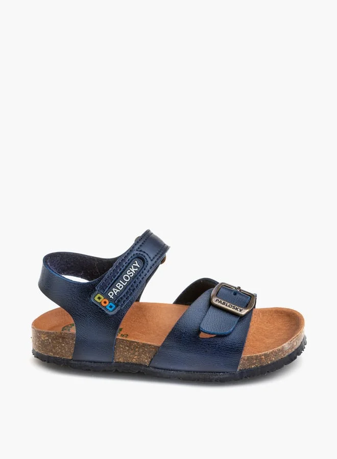 Pablosky Boys Sandals With Buckle Accent And Hook & Loop Closure