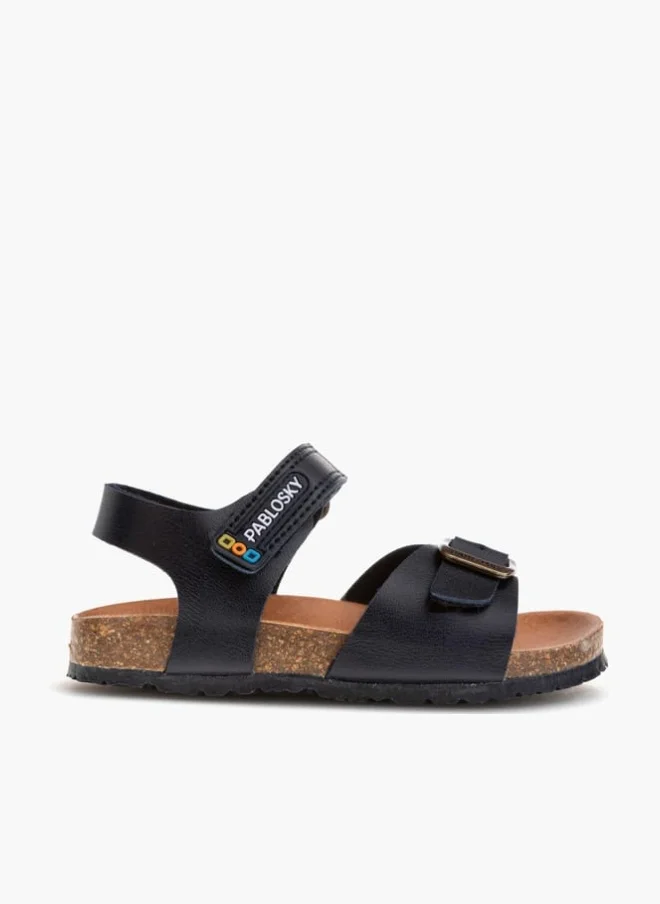 Pablosky Boys Sandals With Buckle Accent And Hook & Loop Closure