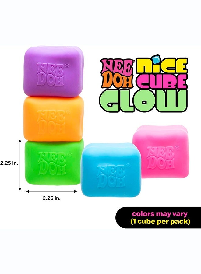 Schylling NeeDoh Nice Cube Glow Orange Squishy Sensory Fidget Toy, Glow in The Dark Stress Relief Squeeze Cube, Super Solid Squish Tactile Sensory Toy for Kids and Adults, Anxiety Relief, Ages 3+ - Image 5