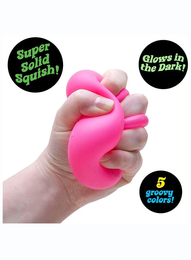 Schylling NeeDoh Nice Cube Glow Orange Squishy Sensory Fidget Toy, Glow in The Dark Stress Relief Squeeze Cube, Super Solid Squish Tactile Sensory Toy for Kids and Adults, Anxiety Relief, Ages 3+ - Image 4
