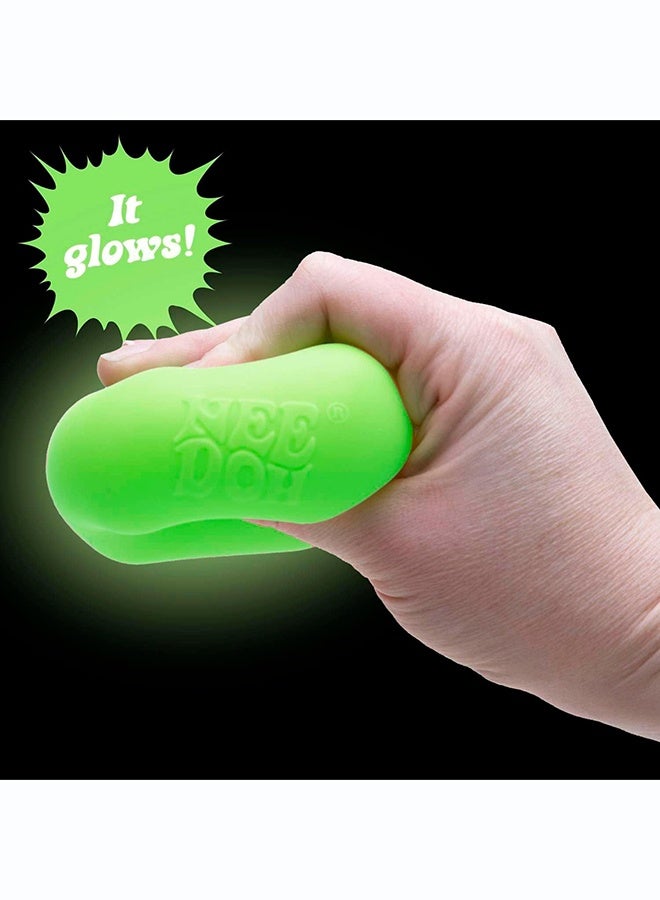 Schylling NeeDoh Nice Cube Glow Orange Squishy Sensory Fidget Toy, Glow in The Dark Stress Relief Squeeze Cube, Super Solid Squish Tactile Sensory Toy for Kids and Adults, Anxiety Relief, Ages 3+ - Image 2