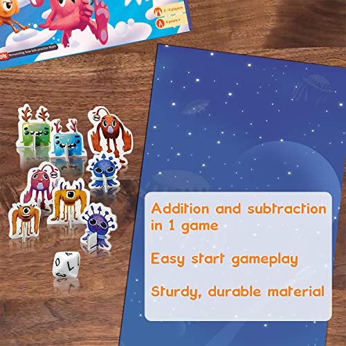 Logic Roots Cloud Hoppers Addition and Subtraction Game - Fun Math Board Game for 6-8 Year Olds, Easy to Play Educational Game for Kids at Home, Perfect STEM Toy Gift for Girls & Boys, Grade 1 & Up - Image 5