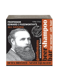 PROFESSOR EDWARD J FUZZWORTHY'S Professor Fuzzworthys Gentlemans Beer Shampoo Bar for Men  Normal Dry Oily Hair  Unscented with All Natural Conditioning Oils From Tasmania Australia 