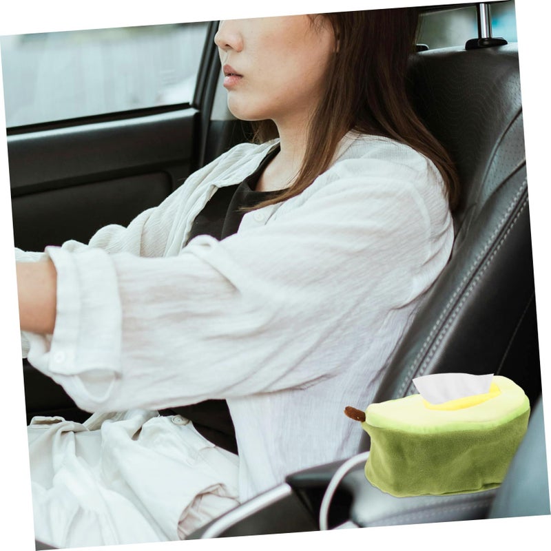 Vehicle Tissue Dispenser Car Napkin Storage Paper Towel Holder Office Home Use Black - Image 5