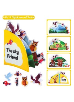 Generic Source Manufacturers 21 0-3 Year Old Baby Cloth Book Animal Tail Cloth Book Early Education Ha Ha Mirror Desk Calendar Cloth Book Toys-Color:056-11 Flight Tear-off Book (with 6 Accessories) 33g-Specifications:Our Supports Labeling  - Image 1