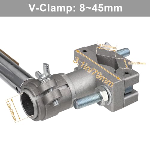 ICZW Welding Torch Holder Support Mig Tig Gun Holder V Clamp Mountings For Welding Positioner Turntable (13.0 * 11.8 inch) - Image 5