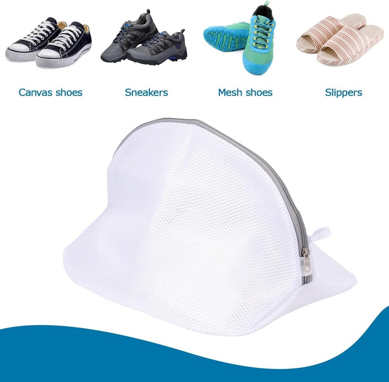 HomeFast Laundry Mesh Bag for Shoes Spiral Spring Shoe Trees Washing Machine Shoes Bag with Zips Shoe Shaper Net Washing Bag for Shoes Socks Cloth Shoe Stretcher Shoe Tree Laundry Bags - Image 2