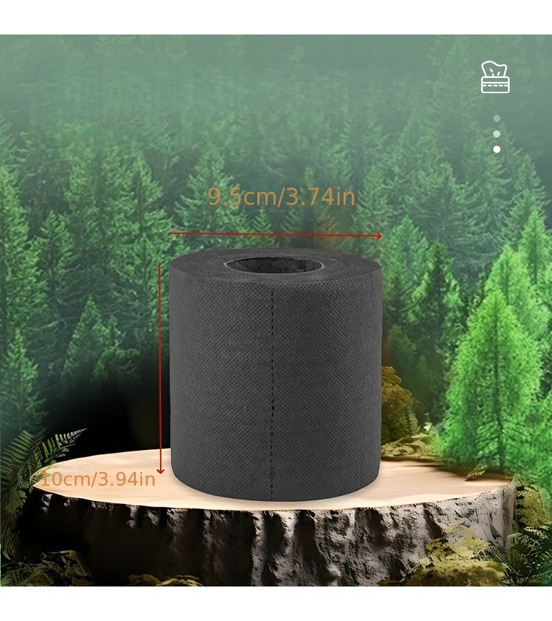 Original Wood Pulp 3 Rolls Black Toilet Paper Creative Printed Tissue Paper - Image 3