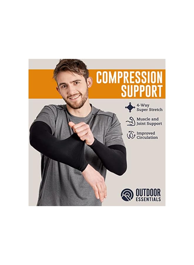 PROMASS UV Sun Protection Arm Sleeves - Compression Arm Sleeve, UV Arm Sleeves Men, Women - Golf Cooling Sleeves - Image 2