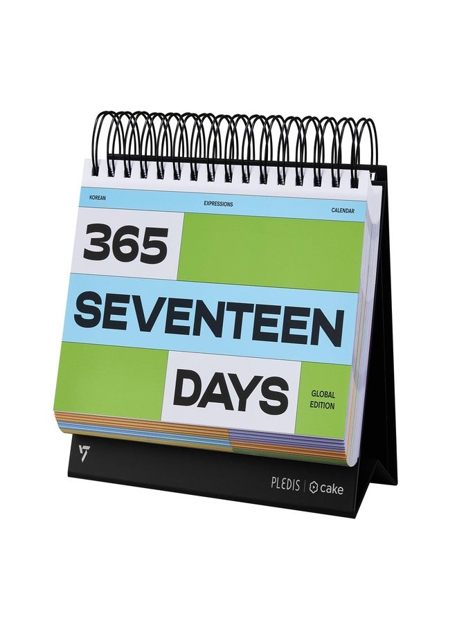 CAKE 365 SEVENTEEN DAYS - Official Seventeen Merchandise, Daily Flip Calendar with Useful Korean Expressions Used by Seventeen, Perpetual Desk Calendar, Seventeen Photo Stickers Included, Kpop Merch, Seventeen Gift Idea, Perfect Gift for CARAT - Image 1