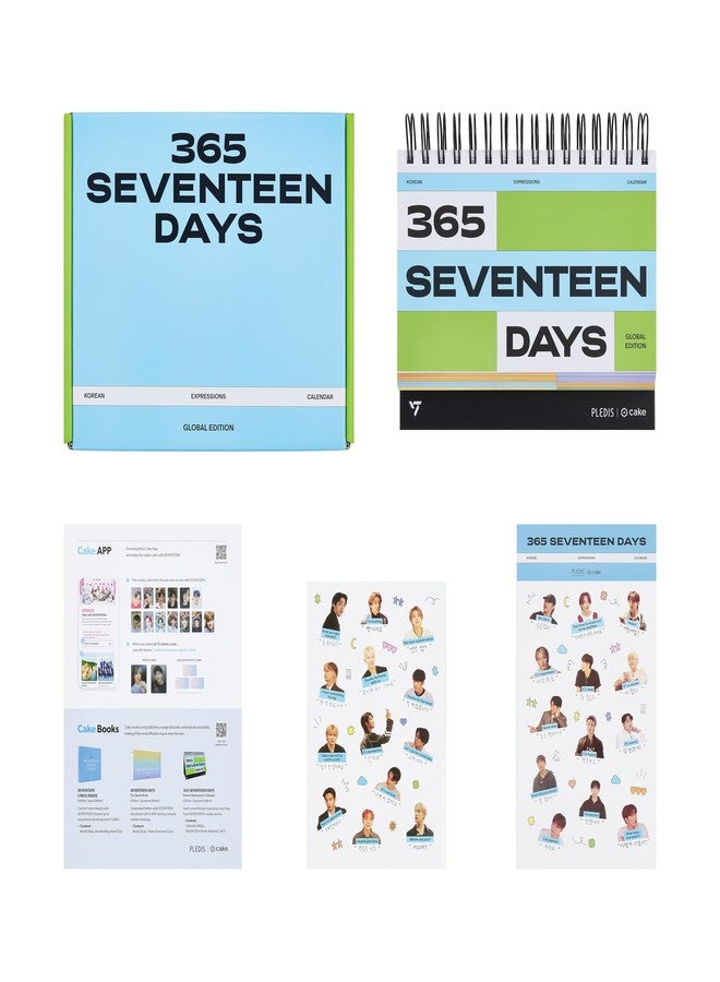 CAKE 365 SEVENTEEN DAYS - Official Seventeen Merchandise, Daily Flip Calendar with Useful Korean Expressions Used by Seventeen, Perpetual Desk Calendar, Seventeen Photo Stickers Included, Kpop Merch, Seventeen Gift Idea, Perfect Gift for CARAT - Image 4