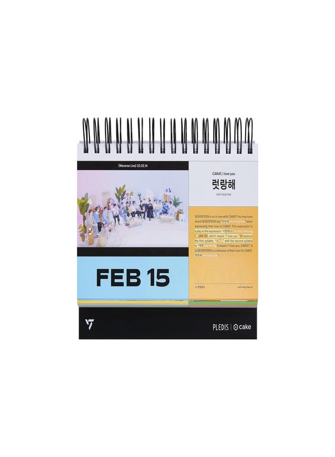 CAKE 365 SEVENTEEN DAYS - Official Seventeen Merchandise, Daily Flip Calendar with Useful Korean Expressions Used by Seventeen, Perpetual Desk Calendar, Seventeen Photo Stickers Included, Kpop Merch, Seventeen Gift Idea, Perfect Gift for CARAT - Image 5