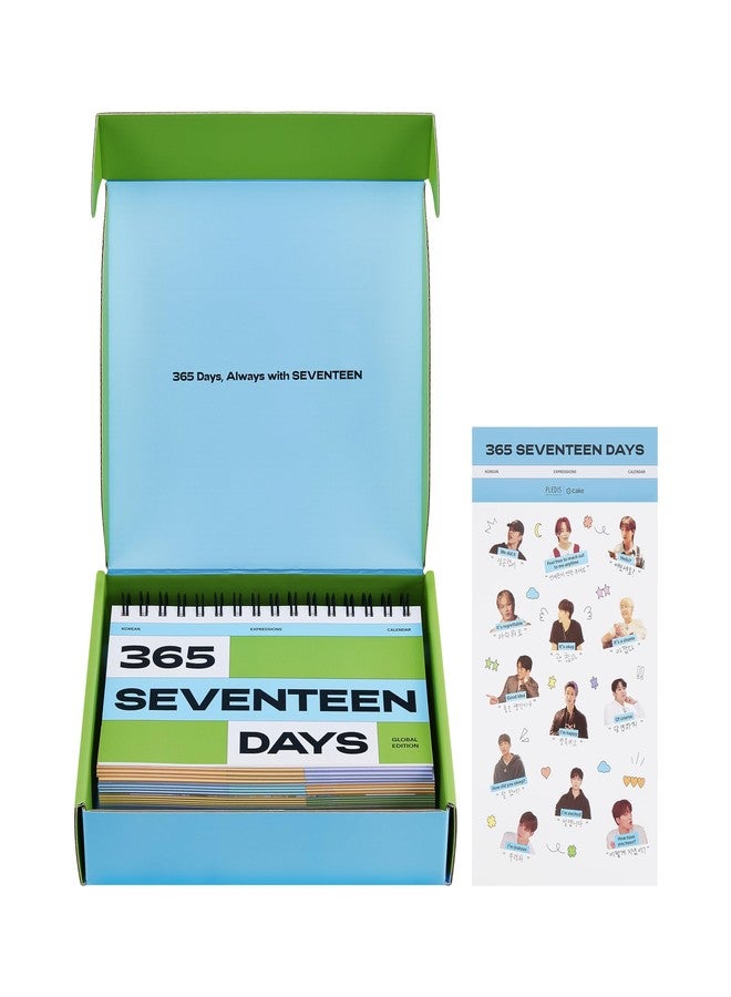 CAKE 365 SEVENTEEN DAYS - Official Seventeen Merchandise, Daily Flip Calendar with Useful Korean Expressions Used by Seventeen, Perpetual Desk Calendar, Seventeen Photo Stickers Included, Kpop Merch, Seventeen Gift Idea, Perfect Gift for CARAT - Image 2
