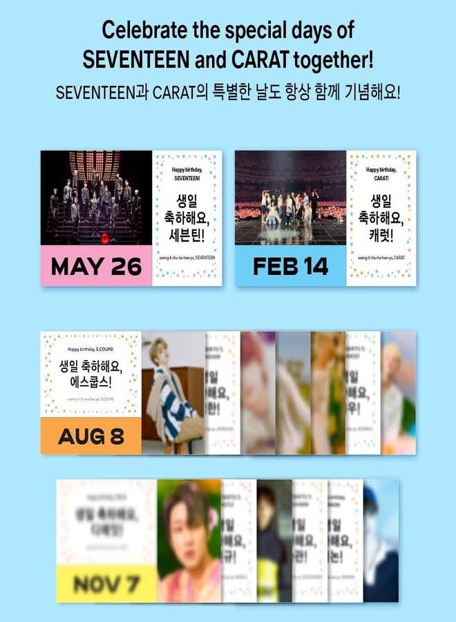 CAKE 365 SEVENTEEN DAYS - Official Seventeen Merchandise, Daily Flip Calendar with Useful Korean Expressions Used by Seventeen, Perpetual Desk Calendar, Seventeen Photo Stickers Included, Kpop Merch, Seventeen Gift Idea, Perfect Gift for CARAT - Image 3