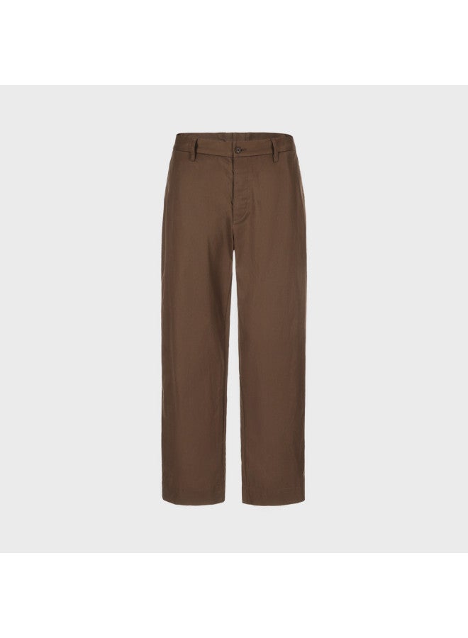 Zara سروال رجال بسيط بلون موحد للأعمال غير الرسمية متعدد الاستخدامات ناعم ومريح - Image 2