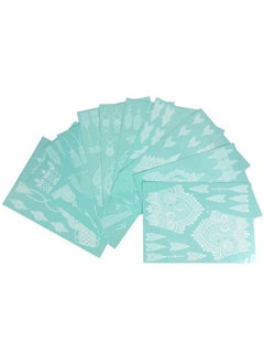 XMASIR Xmasir 12 Sheets White Henna Tattoo Kit Waterproof Henna Tattoo Stickers for Women Wedding Party Temporary Henna Stickers (White)  - Image 3