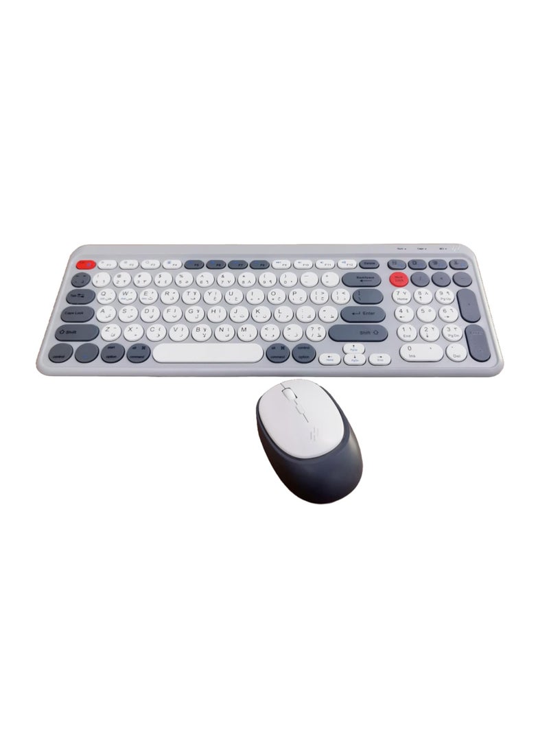 HEATZ 3 in 1 Wireless Keyboard and Mouse Combo Set,Bluetooth, USB C Wired Rechargable  - Image 1