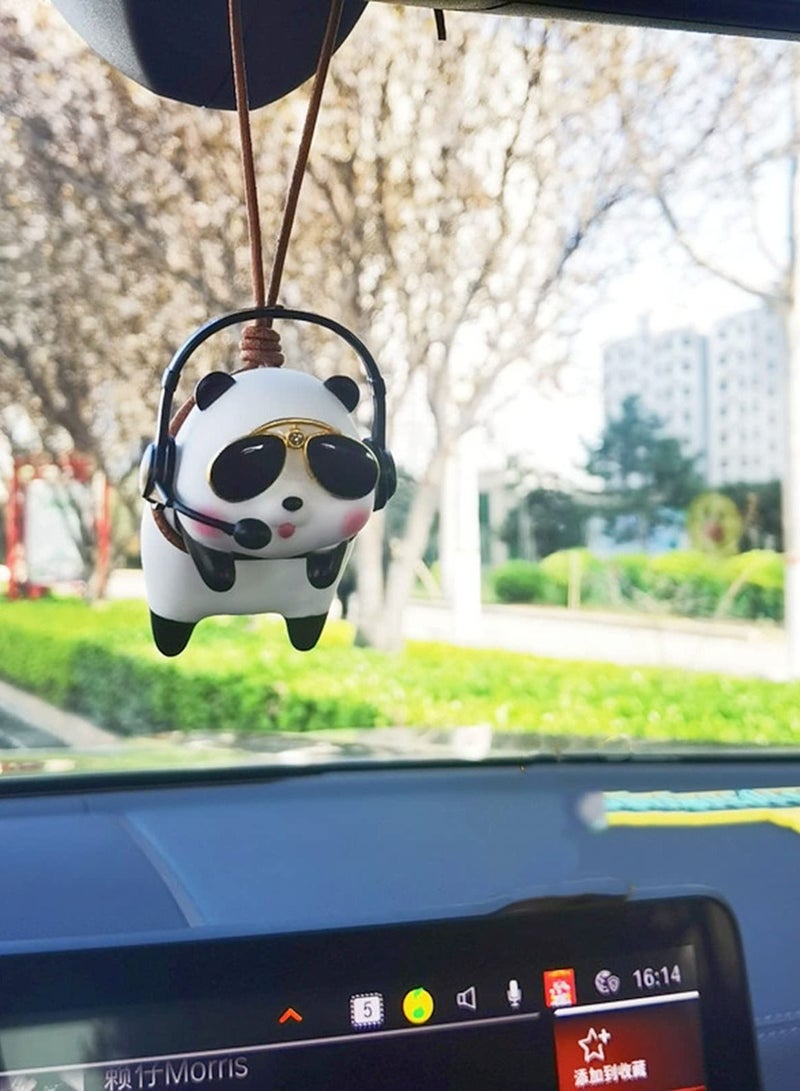 Y&D Car Hanging Accessories, Panda Pendant Interior, Rearview Mirrors Charms Ornament, Decoration Charm Pendant, Suspension  - Image 2