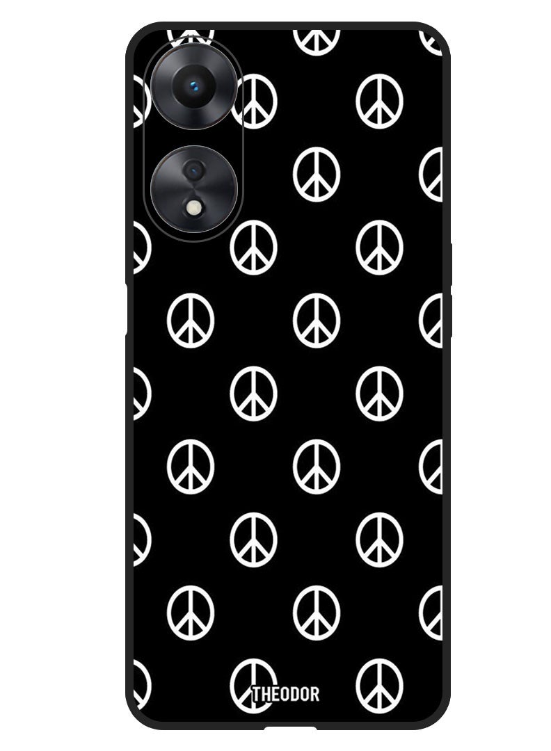 Theodor Protective Case Anti Scratch Shock Proof Bumper Cover For Oppo F23 5G Peace Logos - Image 1