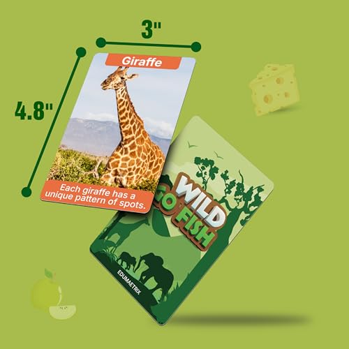 EDUMAETRIX Animal Go Fish Card Game with Fun Facts for Kids72 Cards Real Photo Animal Learning Playing Cards Memory Matching Games 28 Players Ages 48 and up Old Maid and Slap Jack - Image 5