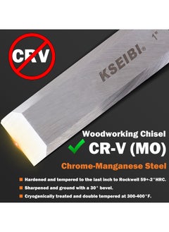 كسيبي طقم أزاميل خشب, Progrip 4-PC، "6-12-19-25 مم، شفرات منغنيز الكروم الممتازة، مقابض ناعمة، أدوات النجارة، لأعمال النجارة والنحت والتشذيب والتركيب، وإزالة الخشب الزائد والأعمال اليدوية.  - Image 2