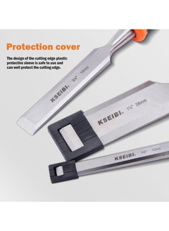 كسيبي طقم أزاميل خشب, Progrip 4-PC، "6-12-19-25 مم، شفرات منغنيز الكروم الممتازة، مقابض ناعمة، أدوات النجارة، لأعمال النجارة والنحت والتشذيب والتركيب، وإزالة الخشب الزائد والأعمال اليدوية.  - Image 4