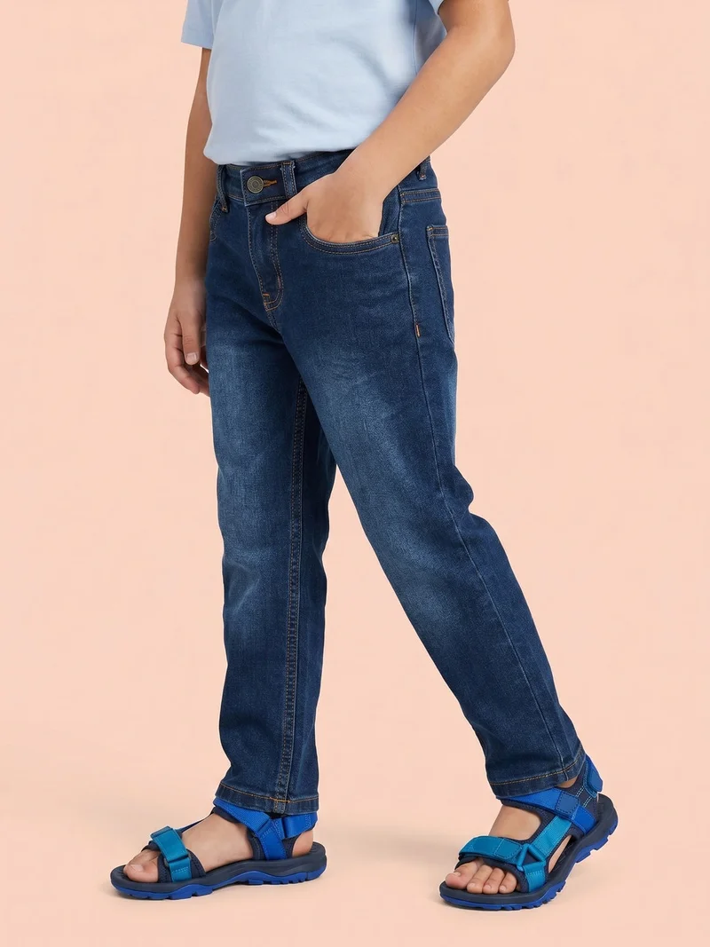 نوتيناتي Nautinati Boys Pure Cotton Dark Wash Straight Fit Jeans