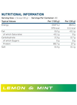 Beef XP Clear Protein Isolate - Lemon and Mint - (1.8 kg) - view 2