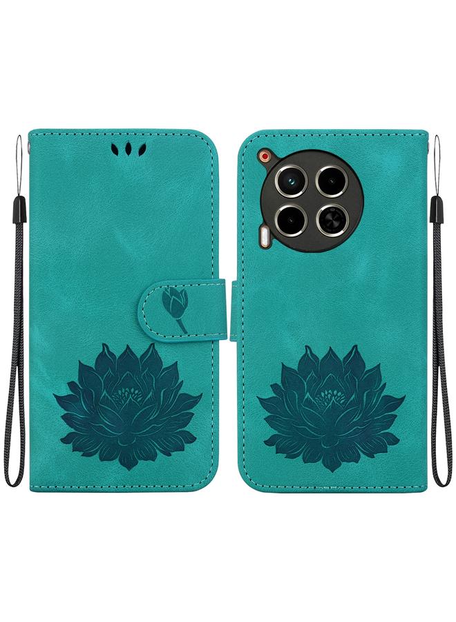 erorex Case For Tecno Camon 30 4G / 5G Lotus Embossed Leather Phone Case  - Image 1