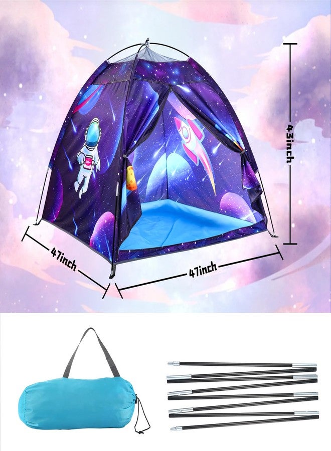 BLINWORLD Space World Kids Play TentSpaceship Tent for Kids, Foldable Pop Up Indoor Outdoor Party Spaceship Playhouse Tent Toy for Boys Girls-47 * 47 * 41 (Dark Purple) - Image 2