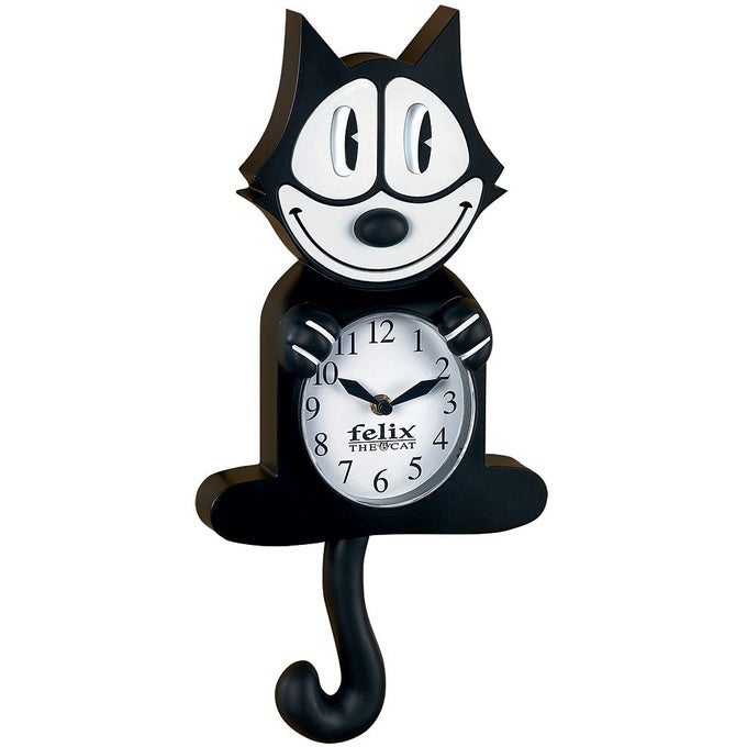 COMPANY INC AUTHENTIC CARTOON COLLECTIBLE FELIX THE CAT WALL CLOCK WMOVING EYES TAIL