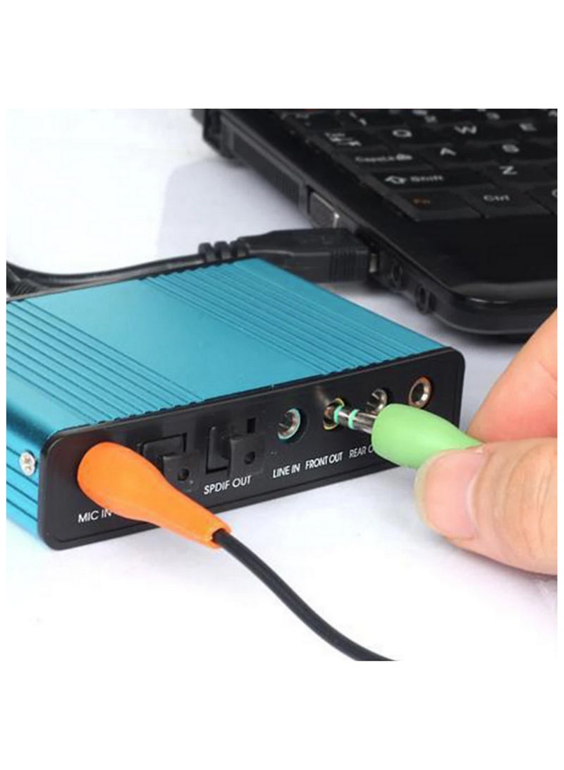 USB 2.0 Sound Card 6 Channel 5.1 Optical External Audio Card SPDIF Controller for PC Laptop Desktop with 3D Surround Sound Virtual Audio Adapter Driver Free Windows Mac Linux  - Image 3