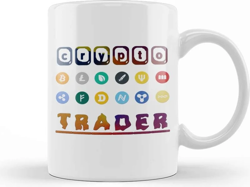 Baskı Dükkanı Print Shop Crypto Trader Bitcoin & Cryptocurrency Blockchain Mug Porcelain
