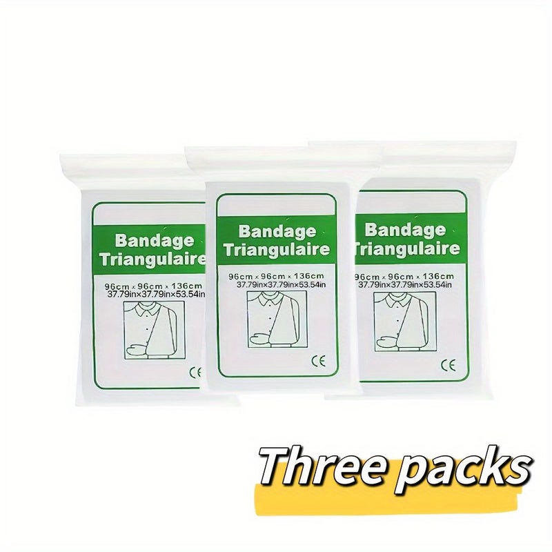 Disposable Non-Woven Fabric Triangle Arm Sling And Fracture Fixation Bandage For Outdoor First Aid Rescue Supplies 5pcs - Image 1