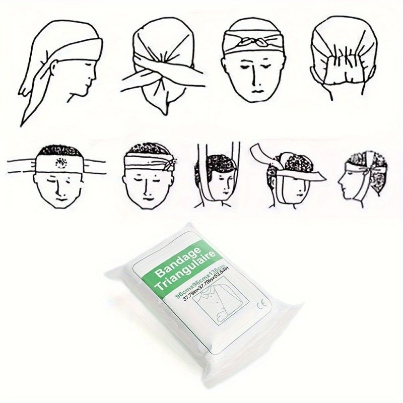 Disposable Non-Woven Fabric Triangle Arm Sling And Fracture Fixation Bandage For Outdoor First Aid Rescue Supplies 5pcs - Image 4