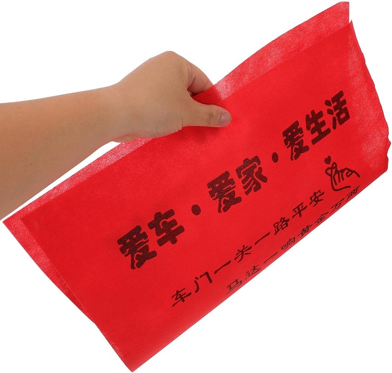 50pcs Disposable Auto Floor Mats Non-Woven Car Interior Carpet Foot Mats Red for Dust Protection in Detailing and 4s Shop Use - Image 4